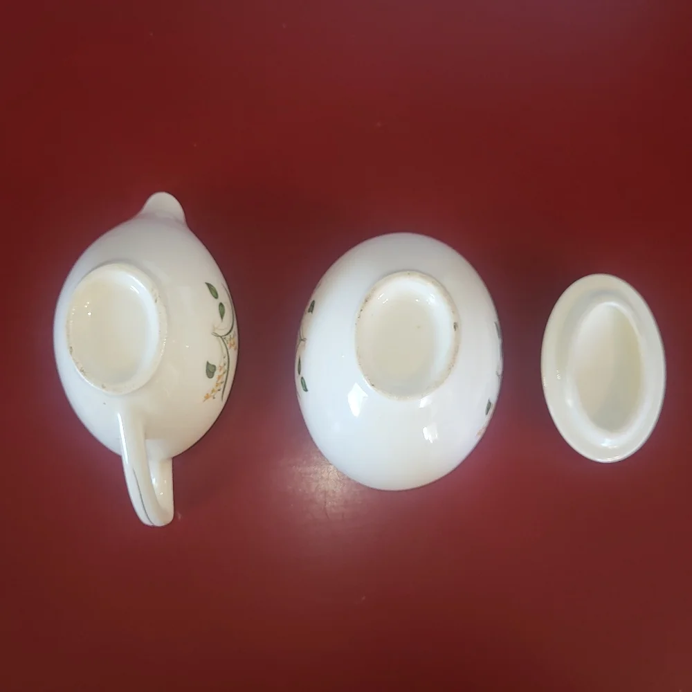 Vintage Forsythia Cream and Sugar Set